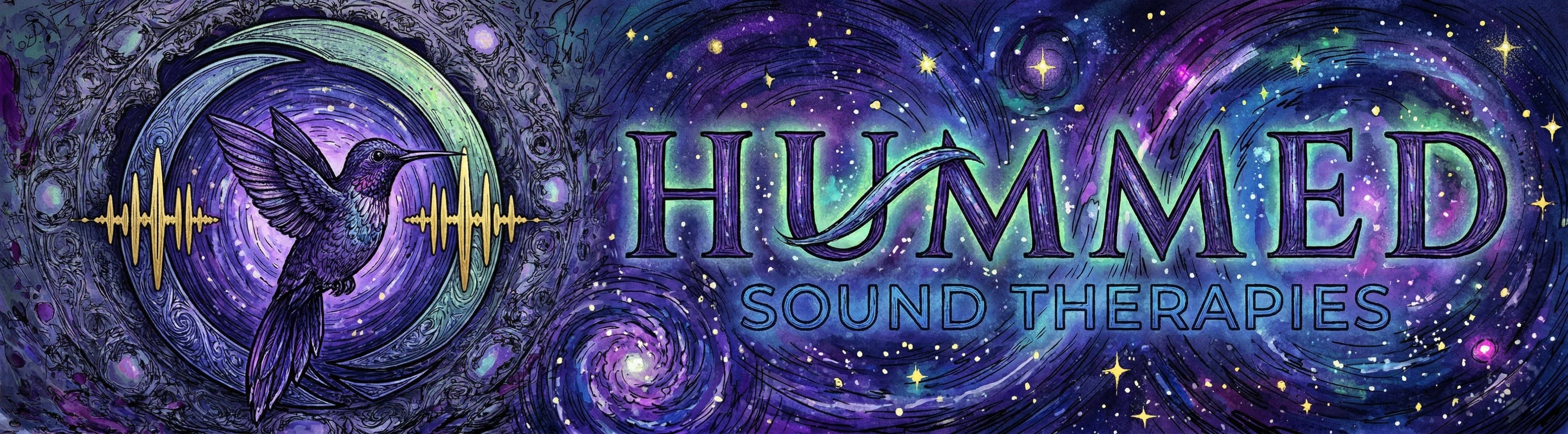 Hummed Sound Therapies cosmic banner